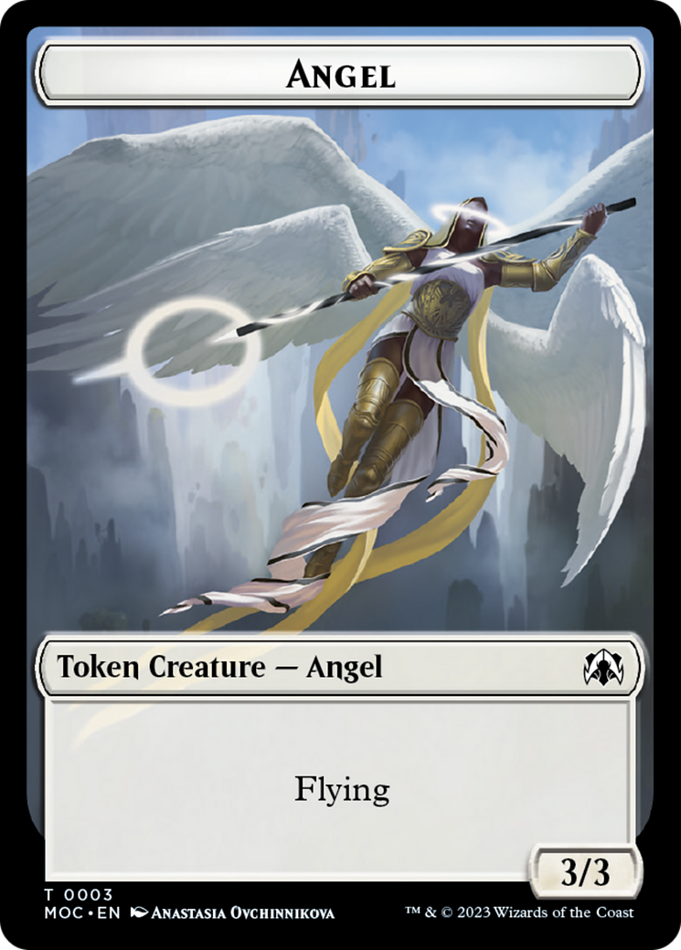 Angel (3) // Demon Double-Sided Token [March of the Machine Commander –  Pandemonium Books and Games