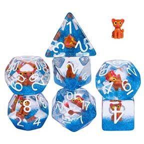 UD Creature Inclusion Standard Dice Set | Cat (Brown)