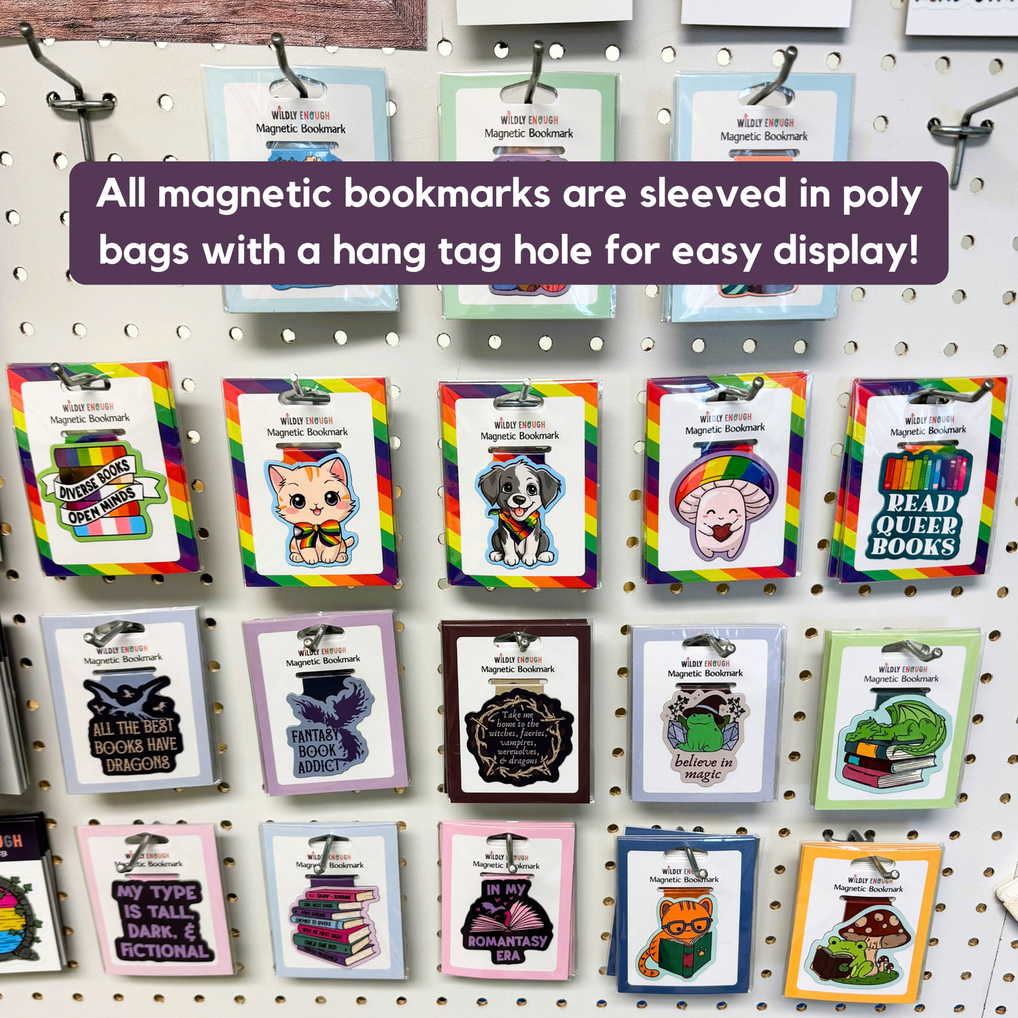 Frog Reading Under Toadstool Magnetic Bookmark