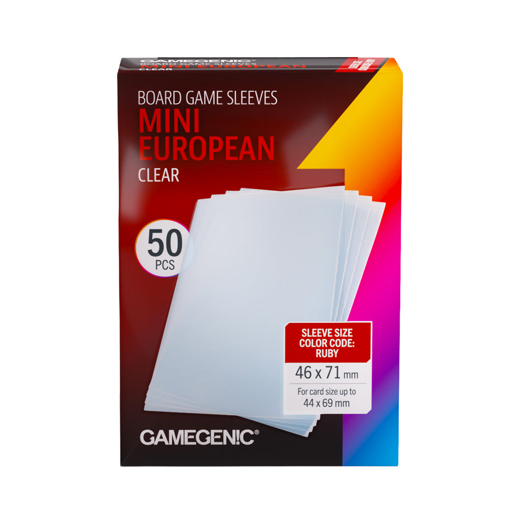 Board Game Sleeves Mini European Clear