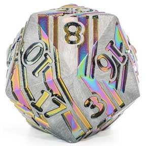 HD TITAN Full Metal D20 | Rainbow Steel