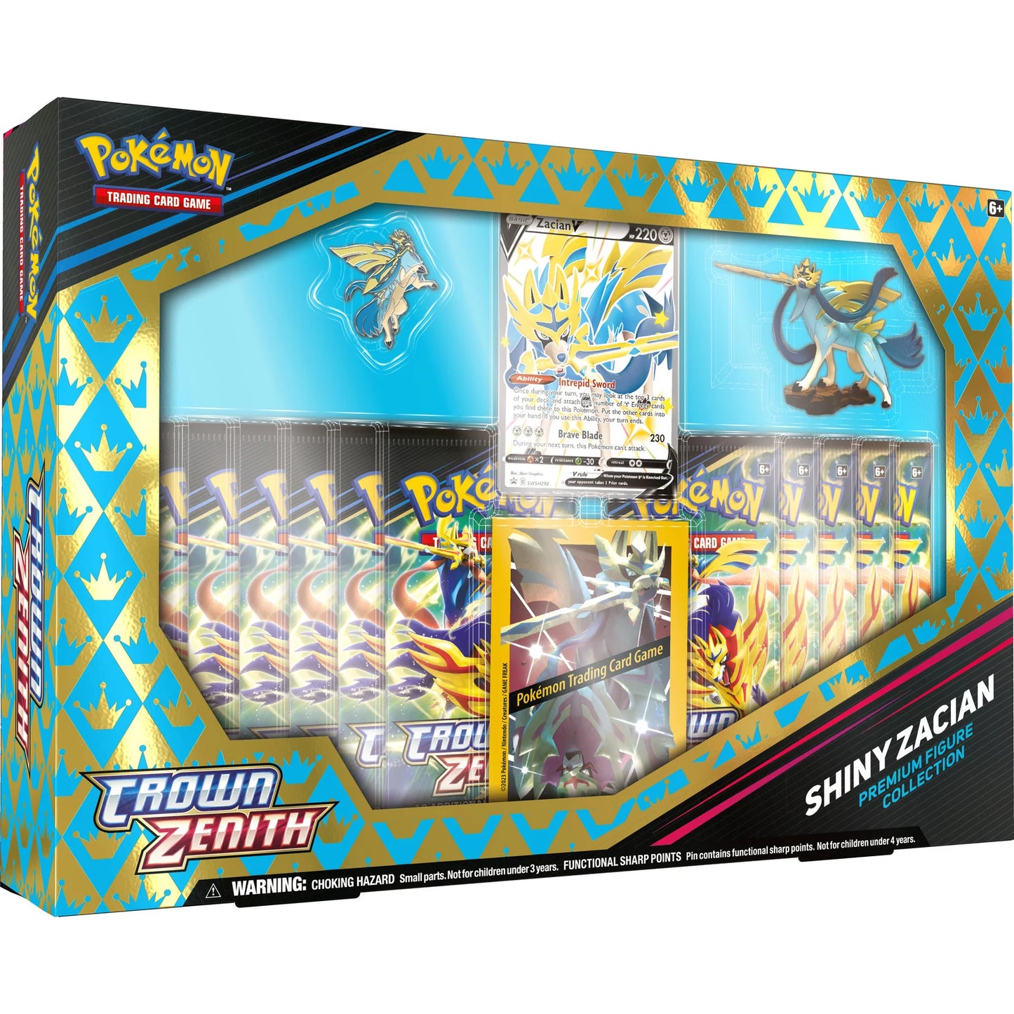 Pokemon Crown Zenith Premium Figure Collection Shiny Zacian Shiny Zamazenta