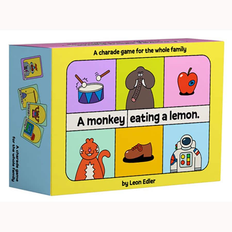 A MONKEY EATING A LEMON