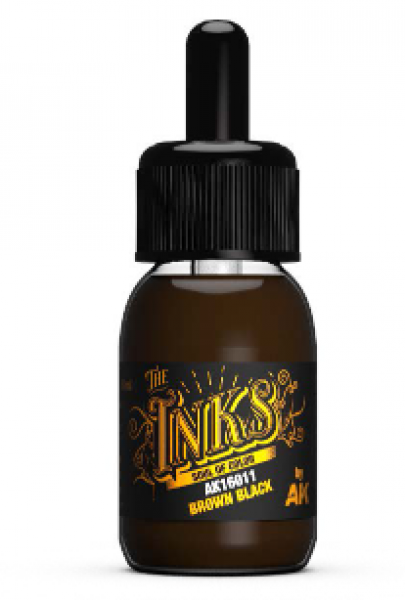 THE INKS - BLACK BROWN INK - AK INTERACTIVE