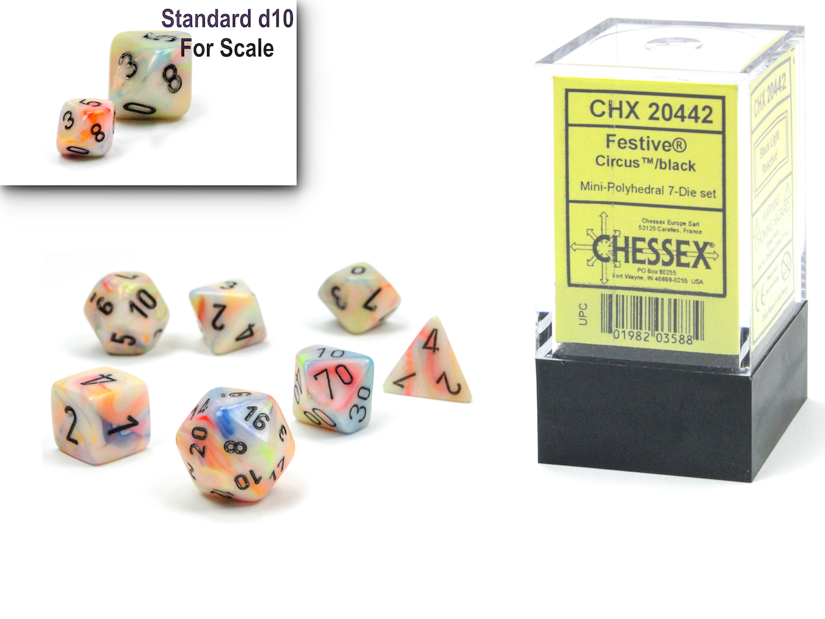 Mini-hedral Festive Series 7DPoly Dice Set | Circus