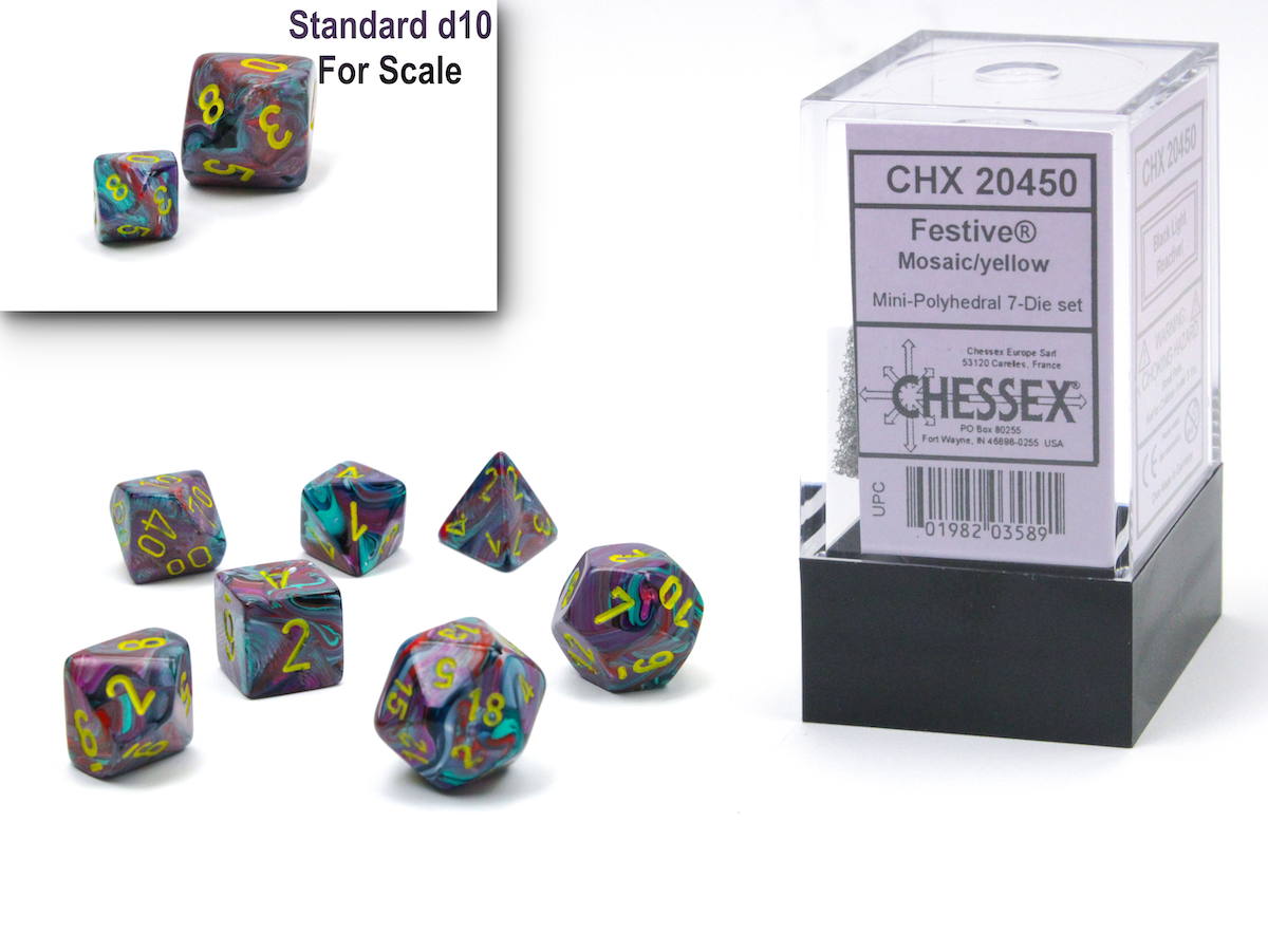 Mini-hedral Festive Series 7DPoly Dice Set | Mosaic