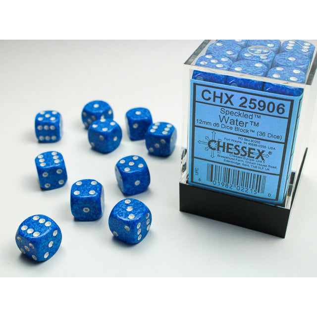 36D6 Speckled Series Dice Set | Water