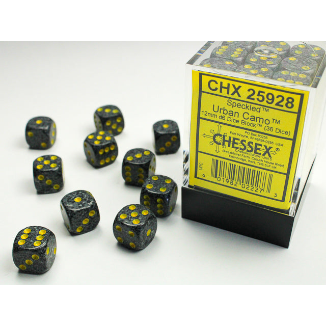 36D6 Speckled Series Dice Set | Urban Camo