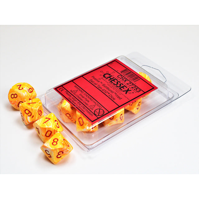 10D10 Festive Series Dice Set | Sunburst