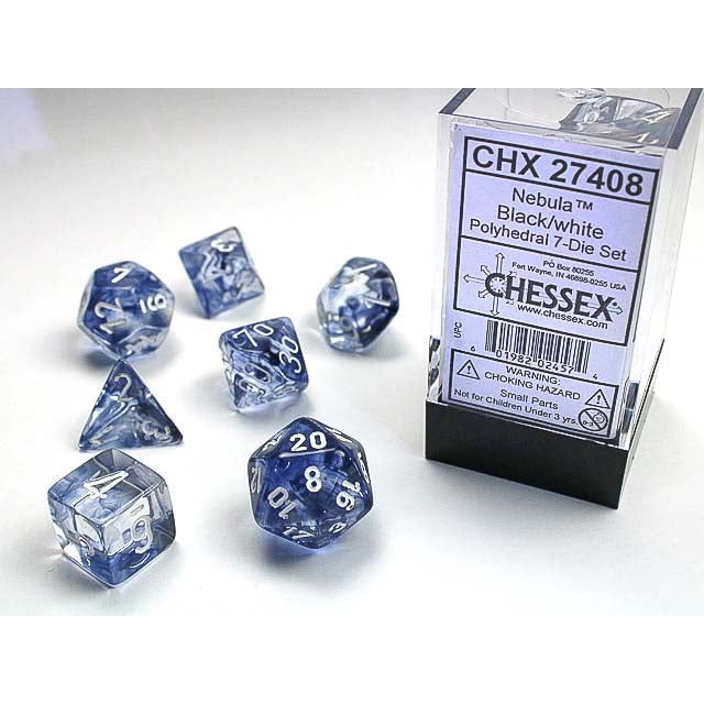 7DPoly Nebula Series Dice Set | Black