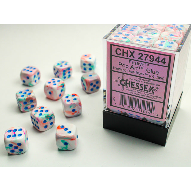 36D6 Festive Series Dice Set | Blue