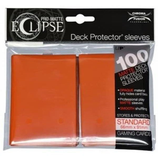 Ultra Pro Sleeves Eclipse Gloss Pumpkin Orange 100 Count Pandemonium Books and Games Ultra Pro Sleeves Eclipse Gloss Pumpkin Orange 100 Count Pandemonium Books and Games