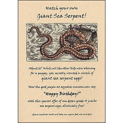 Birthday Card | Sea Serpent Eggs