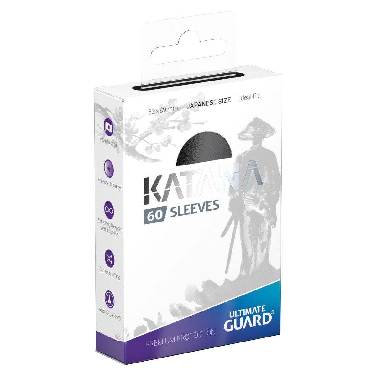 Ultimate Guard Sleeves Japanese Katana Black 60-Count