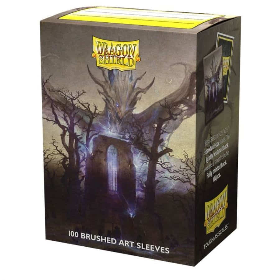 Dragon Shield 100 Count Box Brushed Art Sleeve Abbey in an Oak Wood