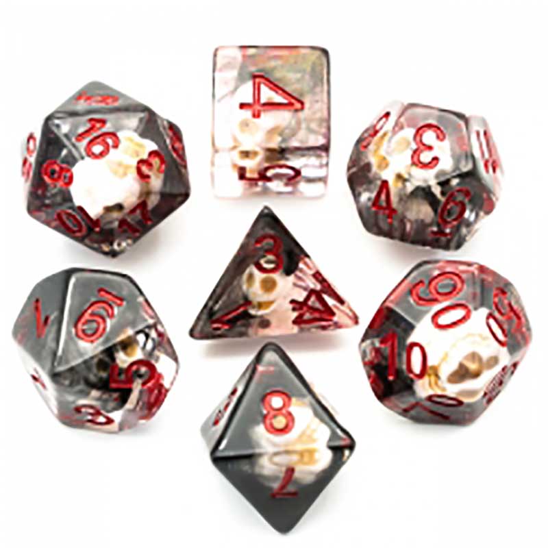 UD Object Inclusion Standard Dice Set | Skull (Drow)