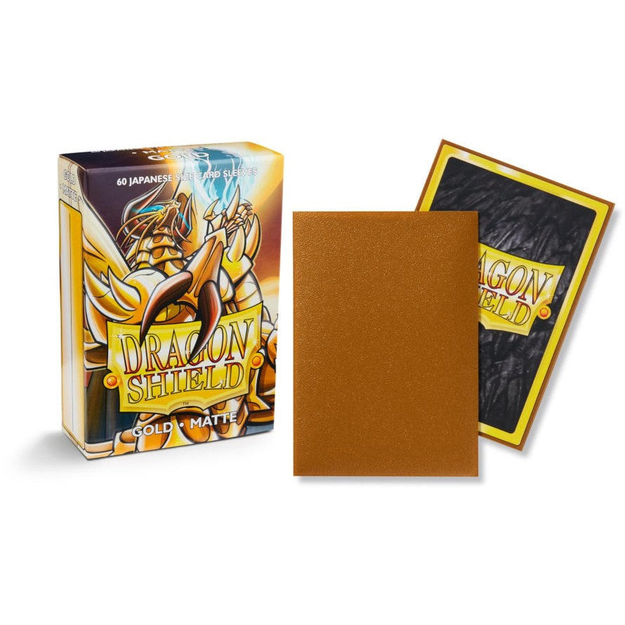 Dragon Shield 60ct Deck Protector Mini Matte Gold Pandemonium Books and Games Dragon Shield 60ct Deck Protector Mini Matte Gold Pandemonium Books and Games