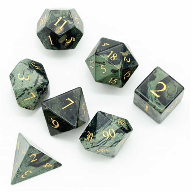 DNR UD Gemstone Standard Dice Set | Kambaba Jasper
