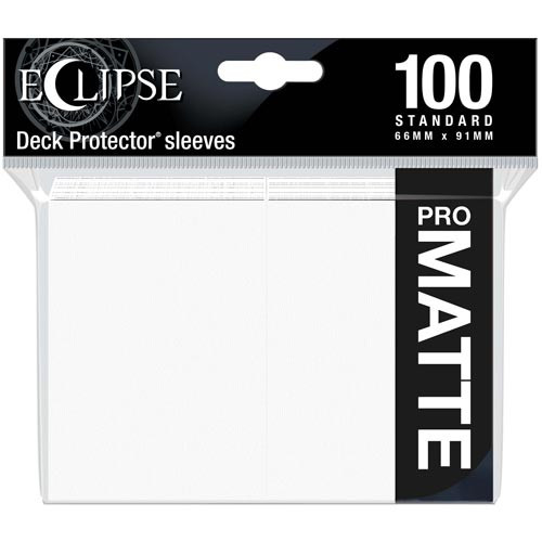 Ultra Pro Sleeves Eclipse Matte Arctic White 100-Count Pandemonium Books and Games Ultra Pro Sleeves Eclipse Matte Arctic White 100-Count Pandemonium Books and Games