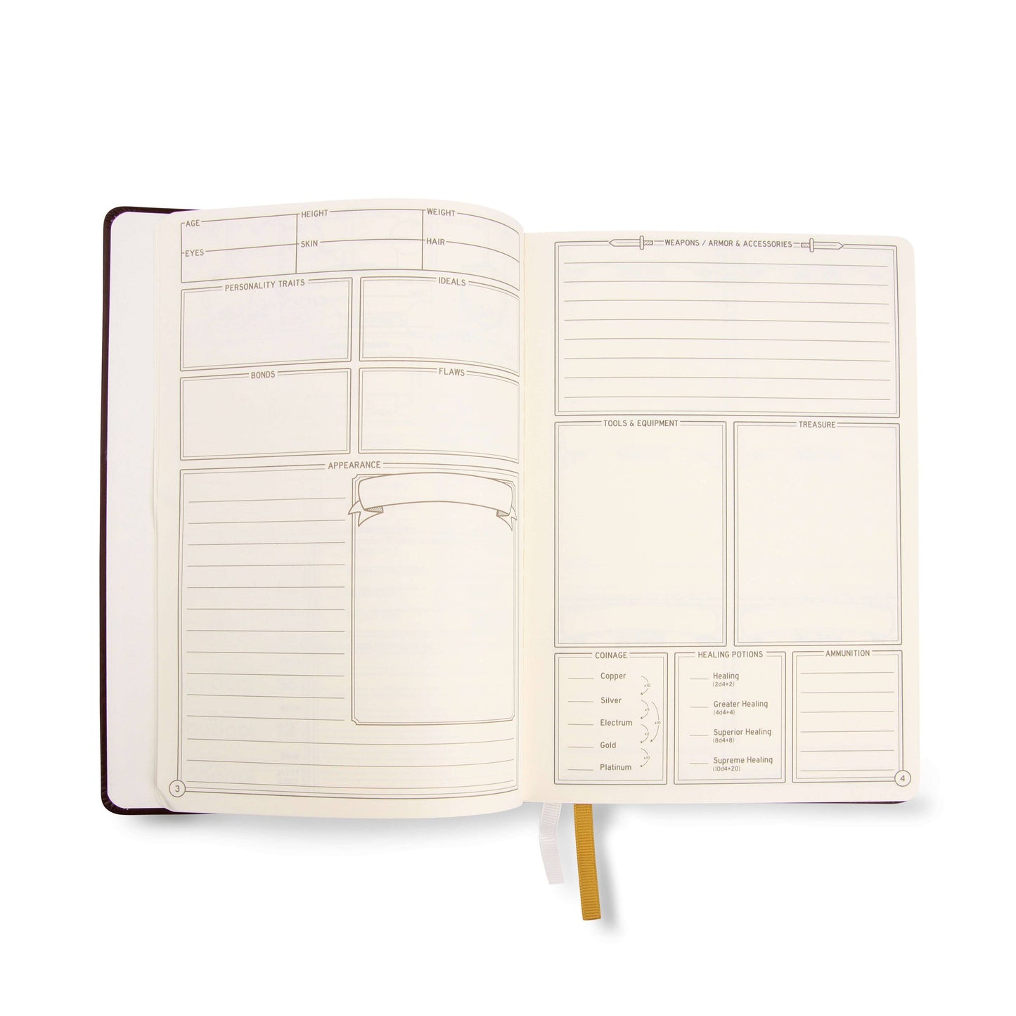 D&D 5E Player Journal | Black