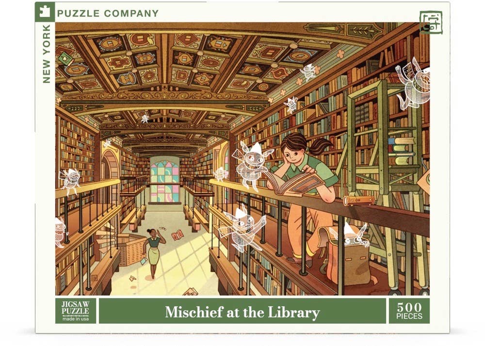 NYPC 500 Piece Puzzle | Mischief at the Library