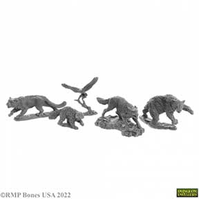 Bones USA DD: Familiars / Companions Wolverine Cougar, Bear, Lion, Bird [Reaper 07040]