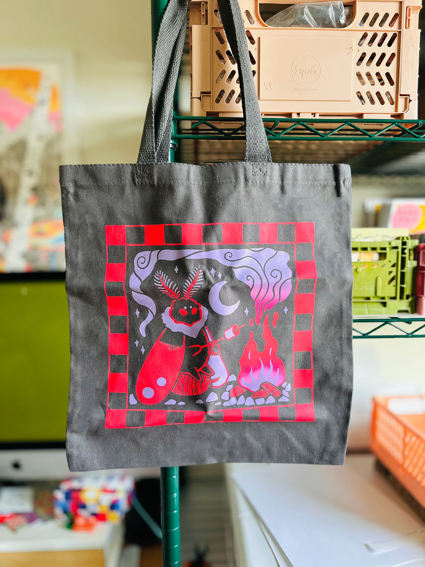 Mothman Ate My Marshmallow Tote Bag