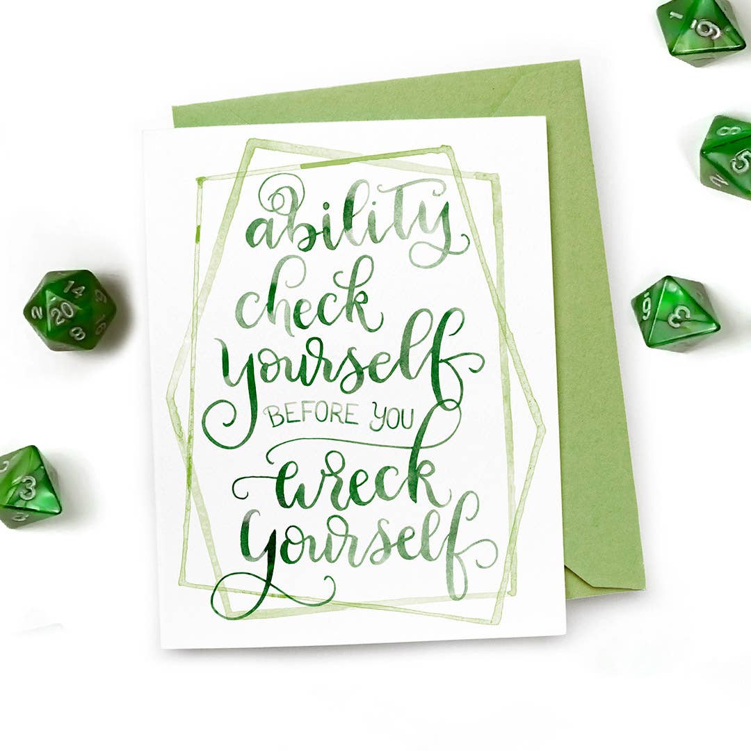 sale - Ability Check Yourself Card — Funny Nerdy Card