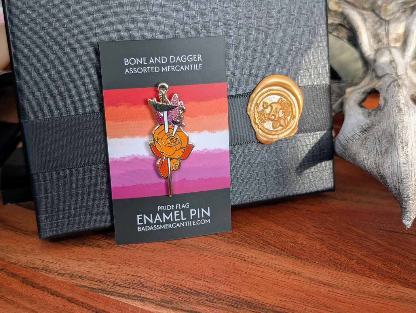 Bone and Dagger Enamel Pin | Pride Armory
