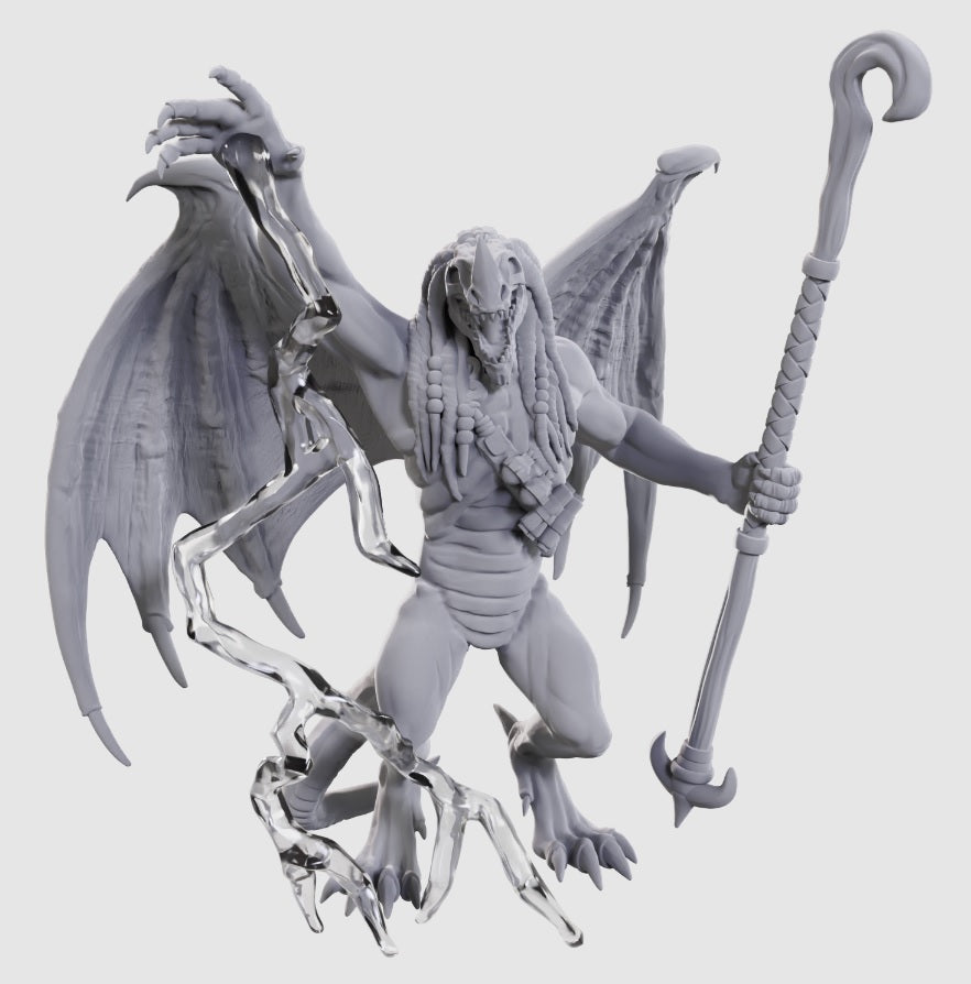 Nolzur's Marvelous Unpainted Miniatures - W24 Blue Abishai [WZK 90703]