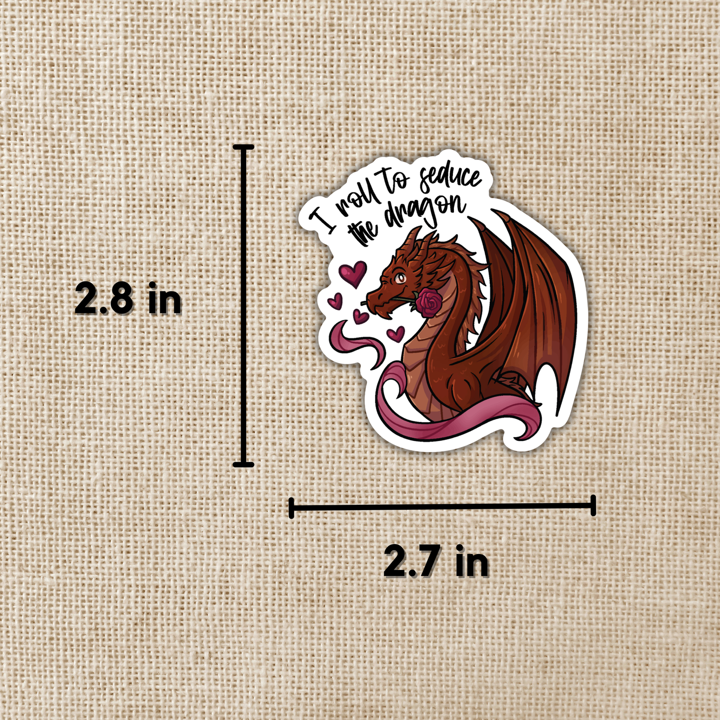 Roll To Seduce Dragon Sticker