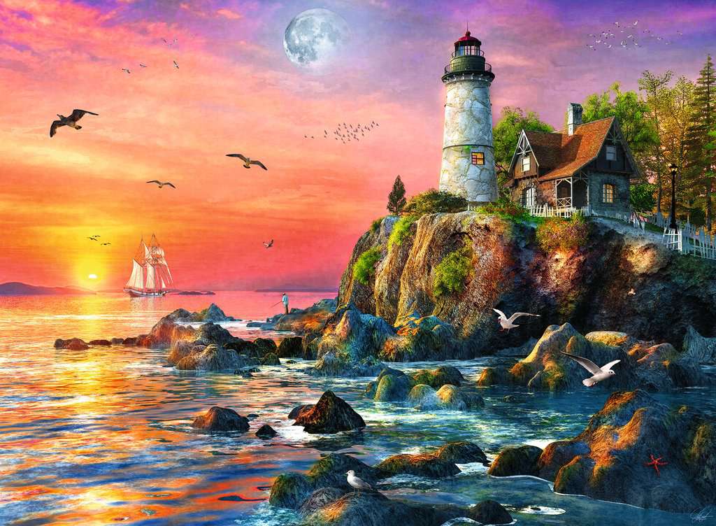 Lighthouse at Sunset | 500 pc Puzzle