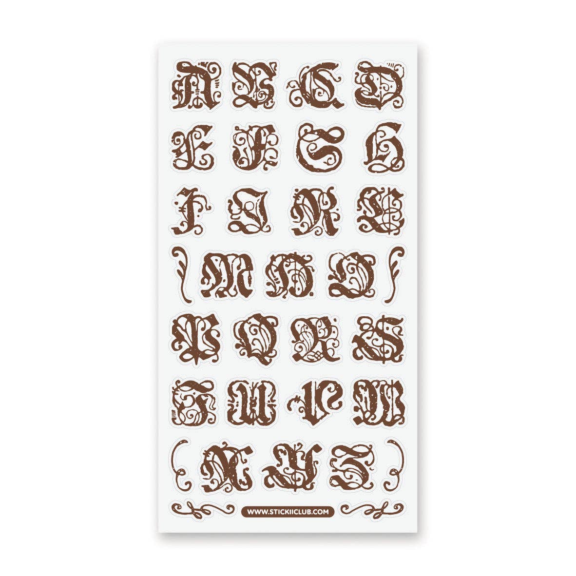 Sticker Sheet | Ornate Alphabet