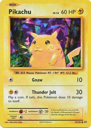 Pikachu - 35/108 (Cracked Ice Holo)