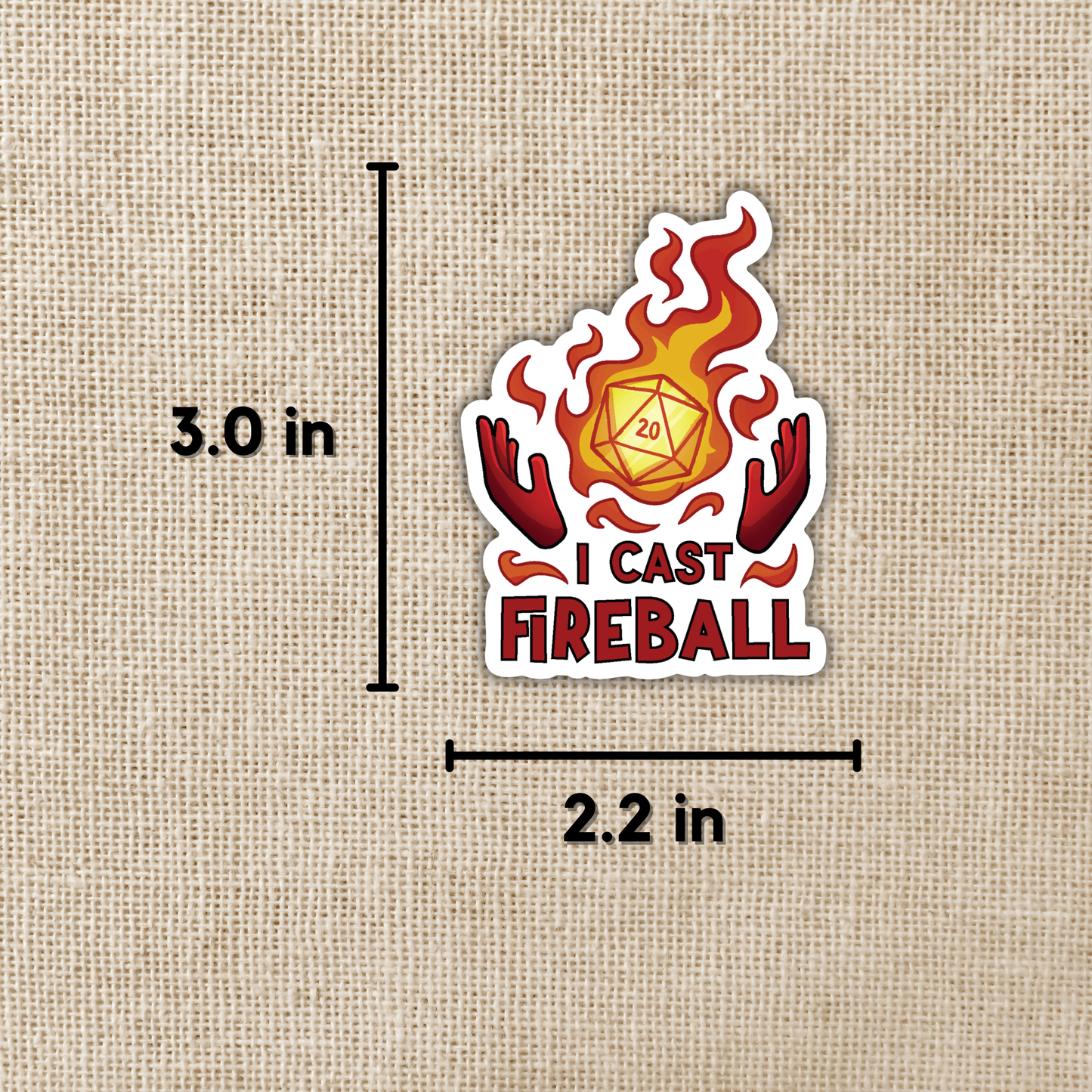 I Cast Fireball Sticker