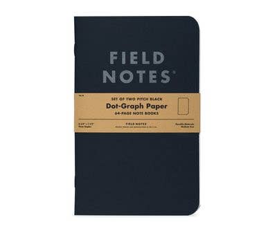 Field Notes Pitch Black Dot Graph