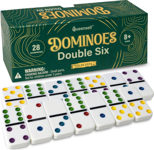 Domino Double Six with Collor Dots