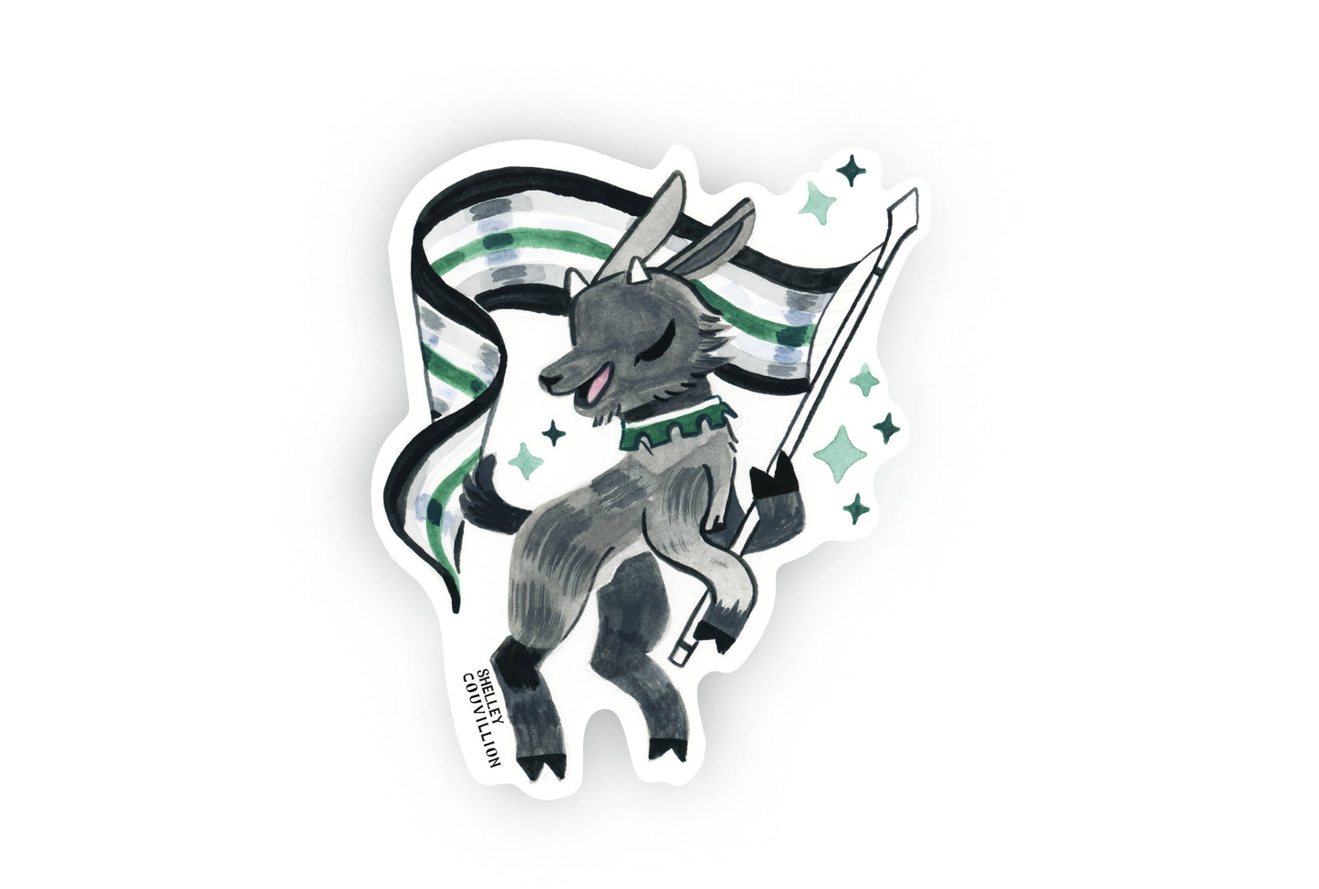 SC Vinyl Sticker | Queer Cuties ~ Agender Goat