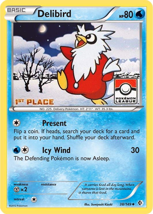 Delibird - 38/149 (Pokemon League) [1st Place]