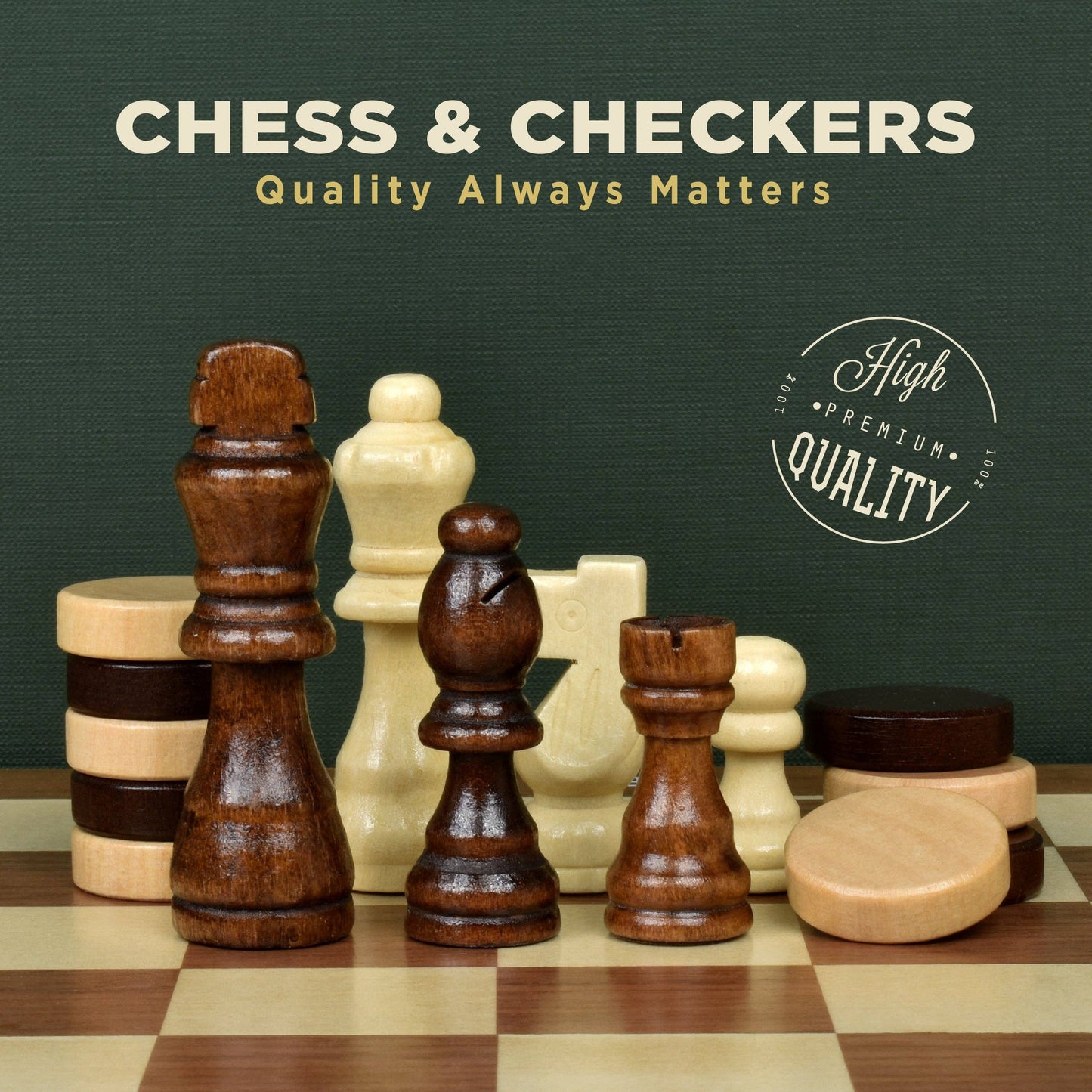 15” Tournament Chess Set – Professional Chess Board for Adults