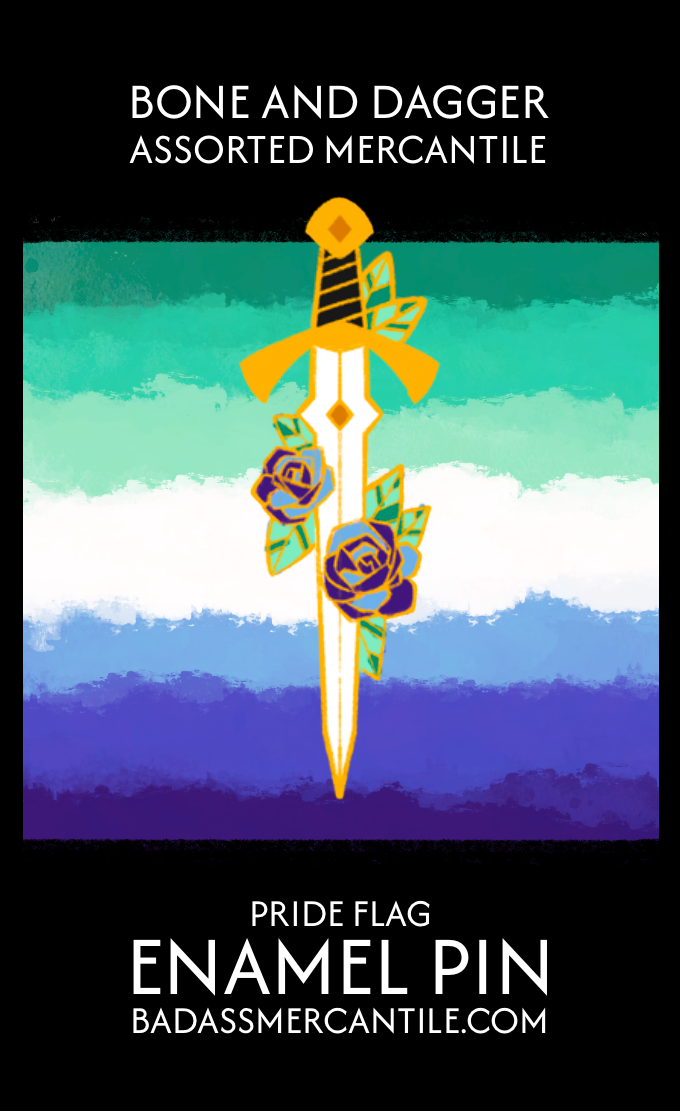 Bone and Dagger Enamel Pin | Pride Armory