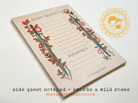 Side Quests Notepad | Swords