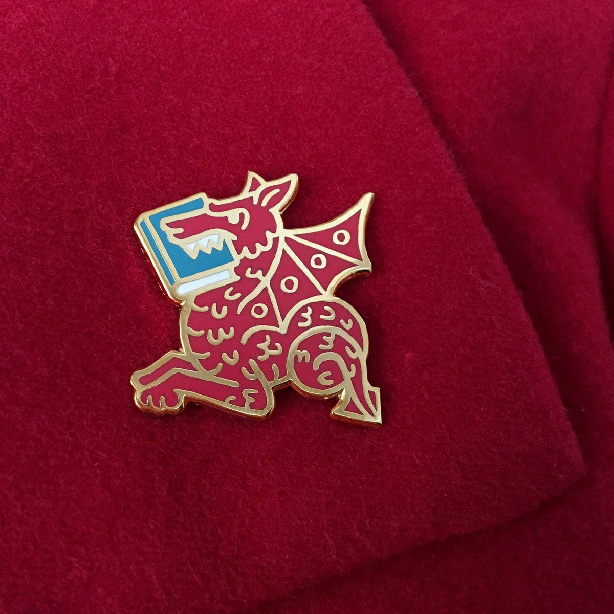RK Enamel Pin | Book Wyrm