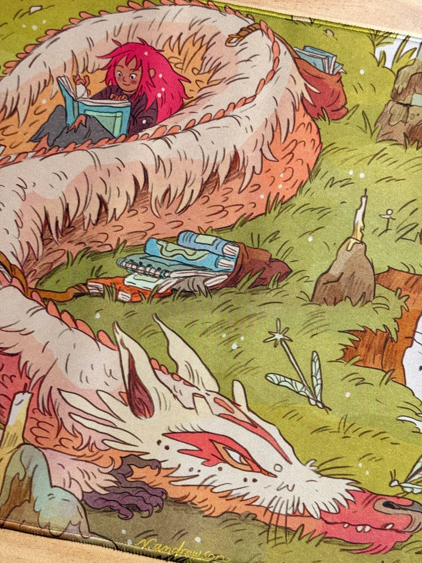 Book Dragon Art Play-mat