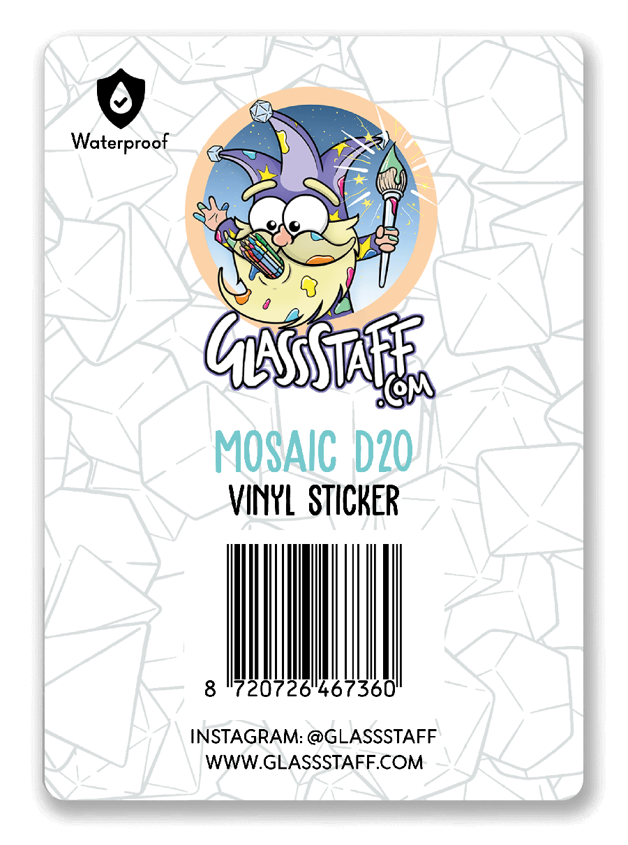 GS Vinyl Sticker | Holographic Mosaic D20