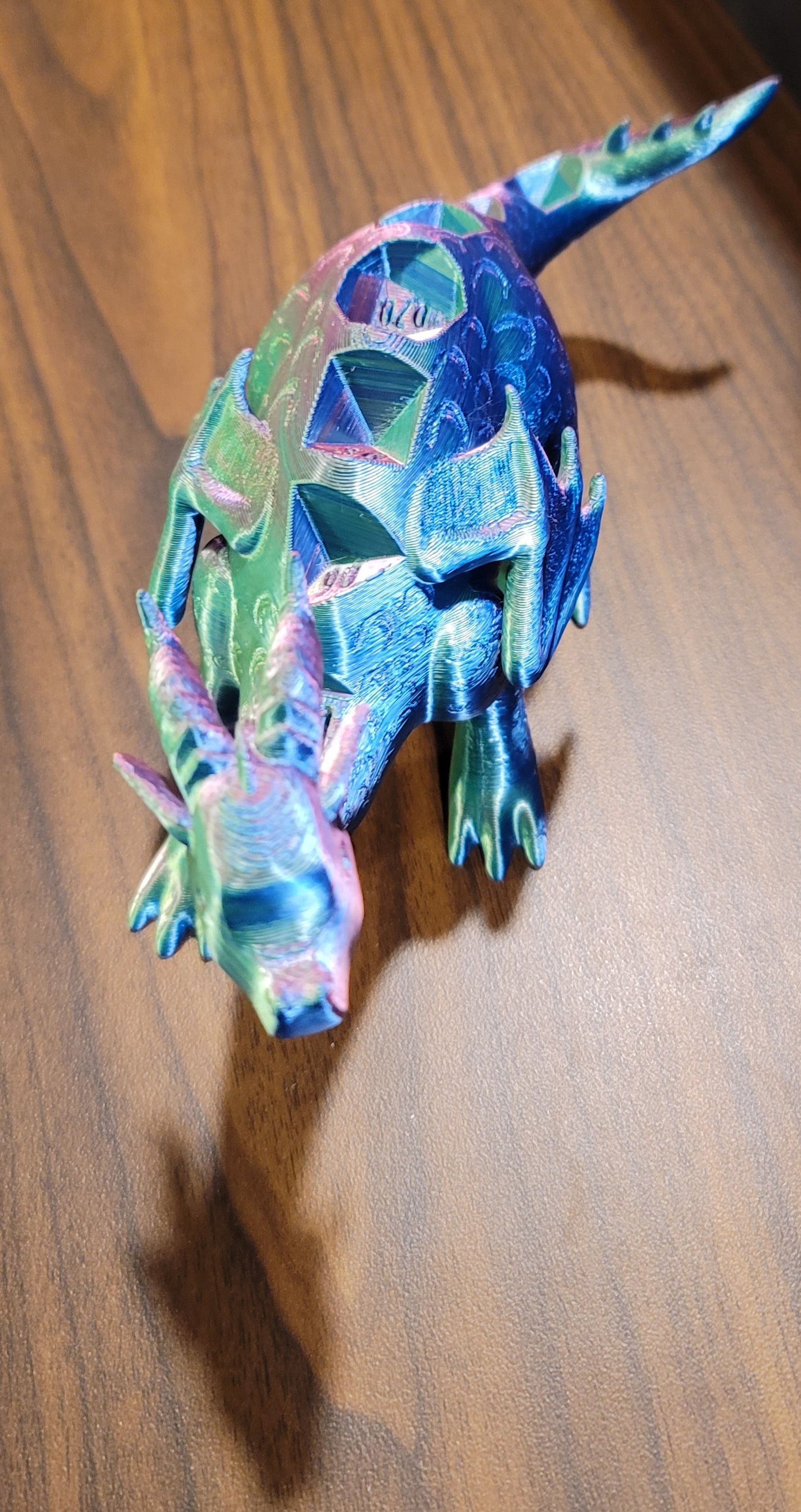 Polly the Polyhedragon Dice Pet | Adult Silk Northern Lights