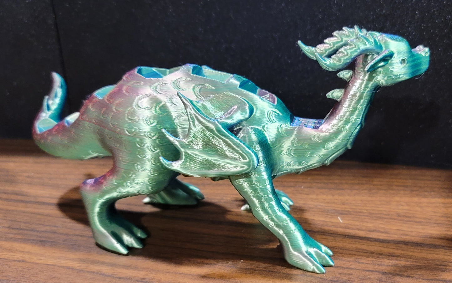 Polly the Polyhedragon Dice Pet | Adult Silk Northern Lights