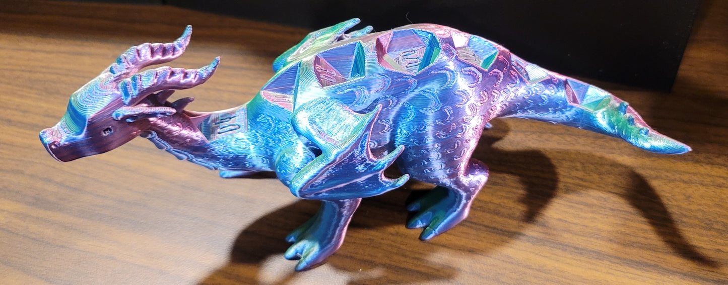 Polly the Polyhedragon Dice Pet | Adult Silk Northern Lights