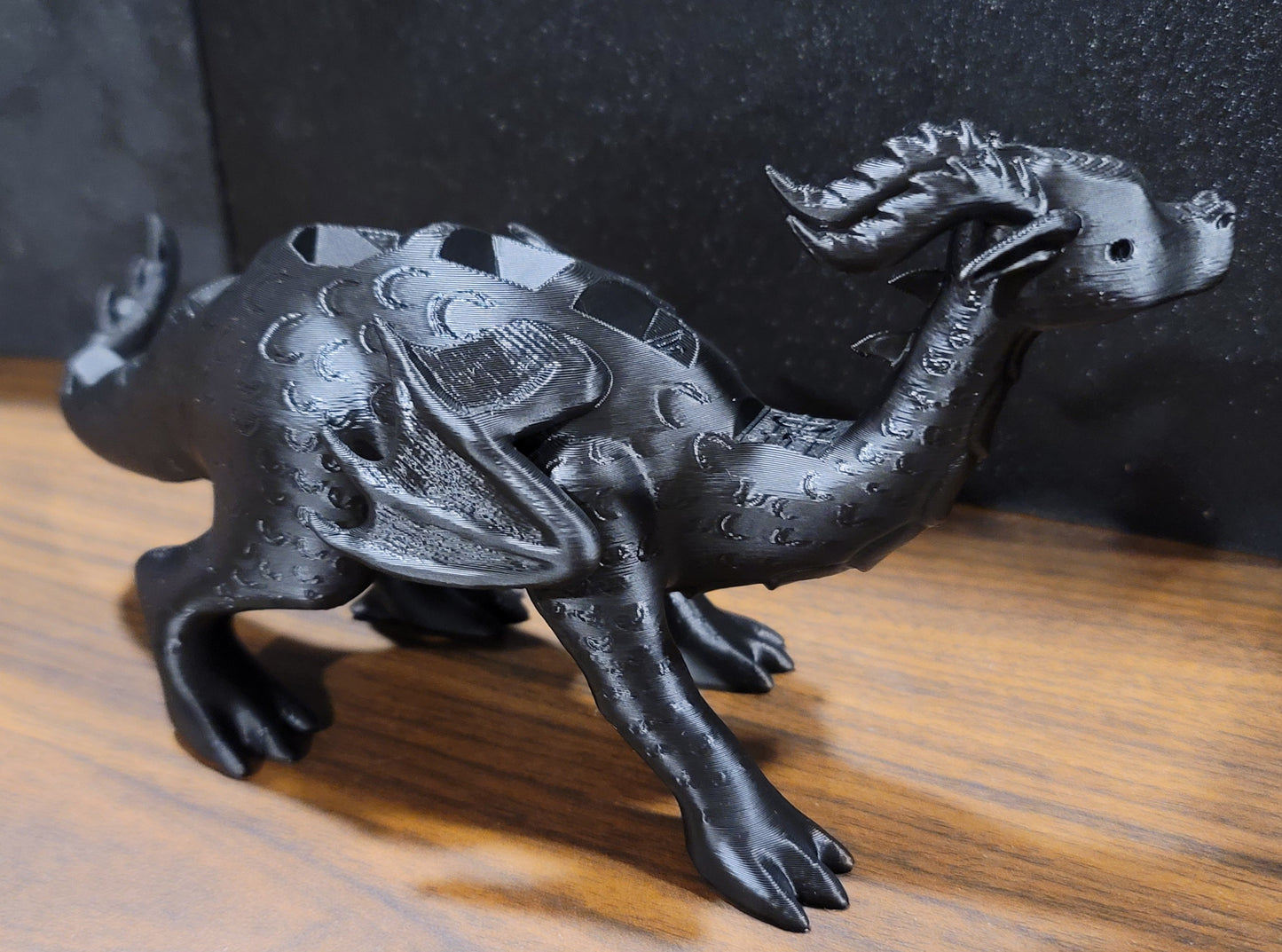 Polly the Polyhedragon Dice Pet | Adult Black