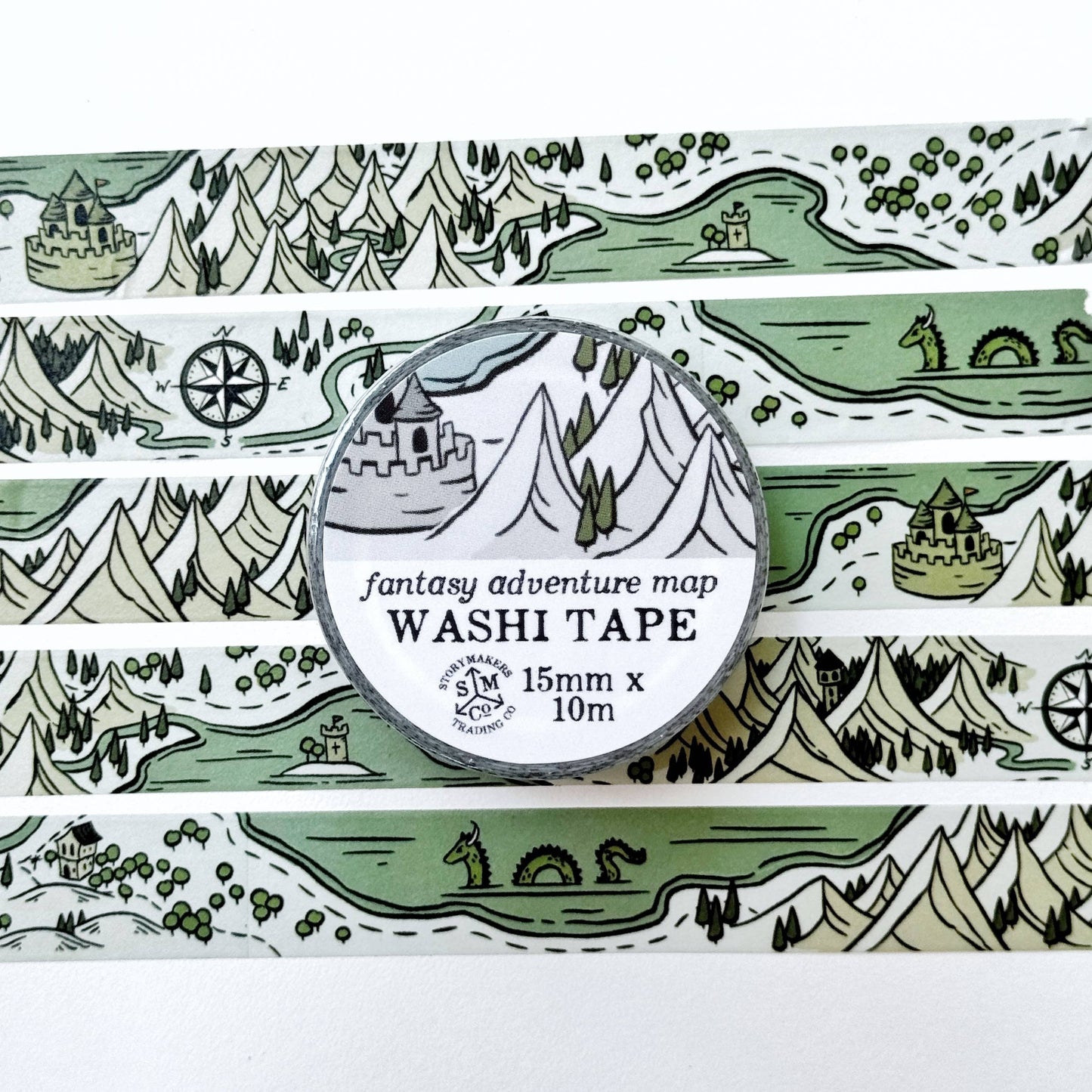 STC Cartography Washi Tape | Fantasy Adventure Map